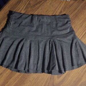 Y2K Urban Behavior Gray Pleated Drop-waist Mini Skirt